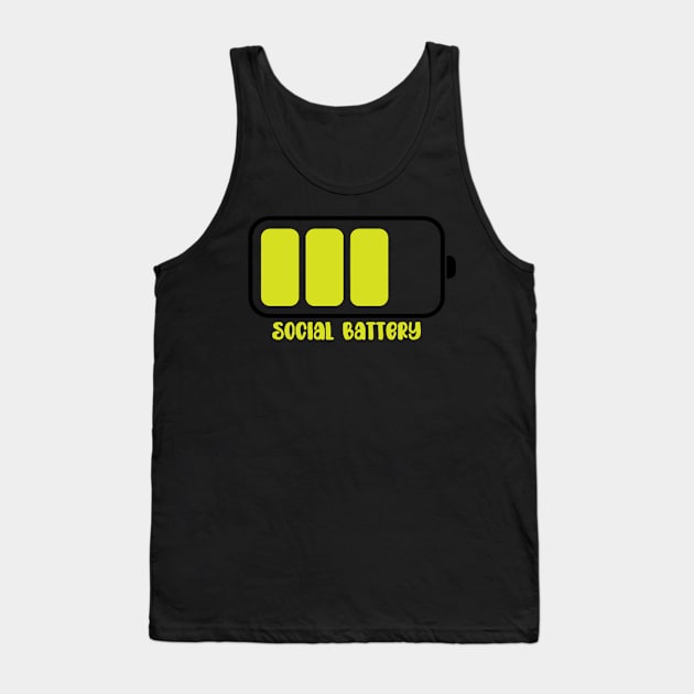 medium social battery Tank Top by Elizabethkibo